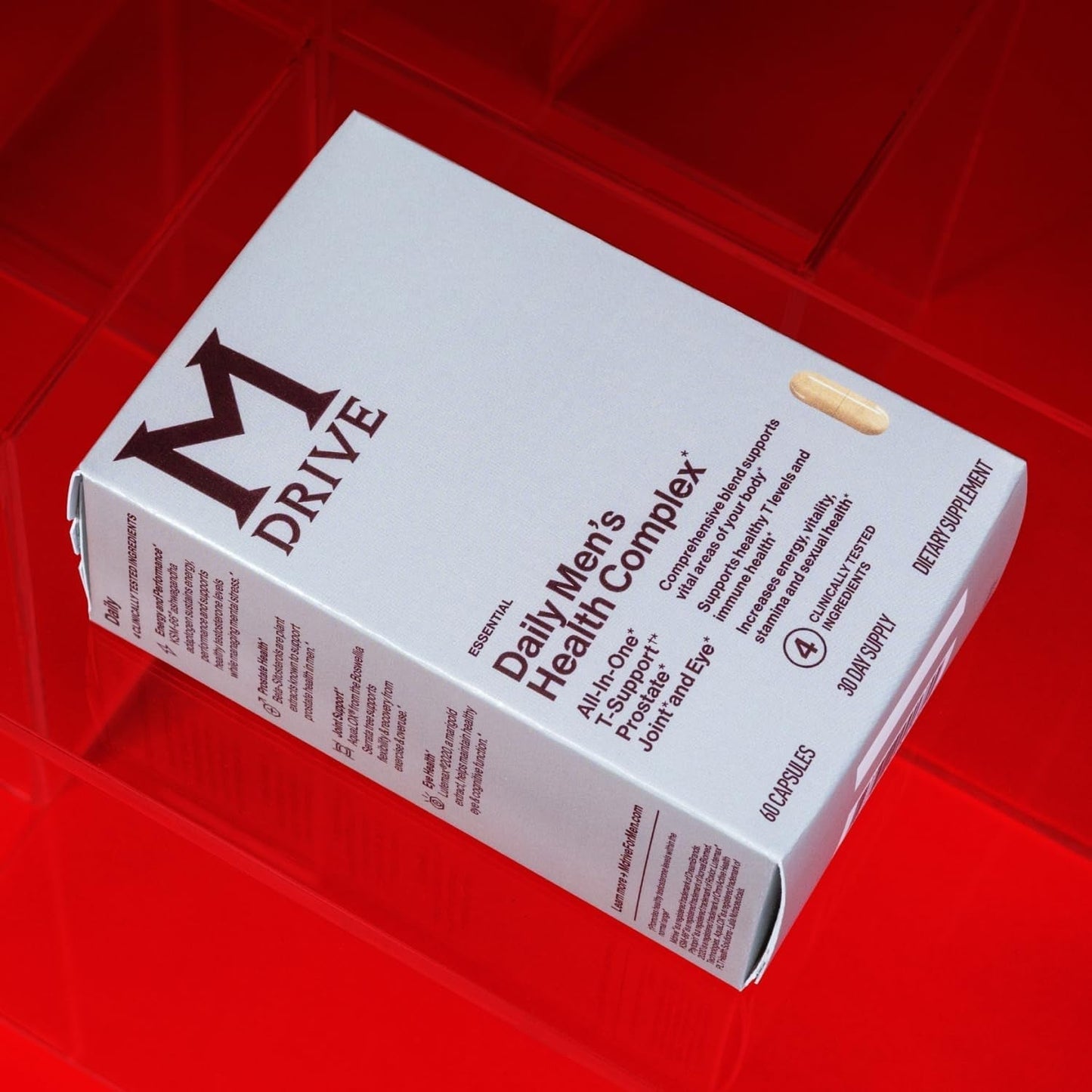 Mdrive Classic Testosterone Booster for Men, Support Healthy Prostate, Eyes, Joint, Energy, Stress Relief, 60Ct