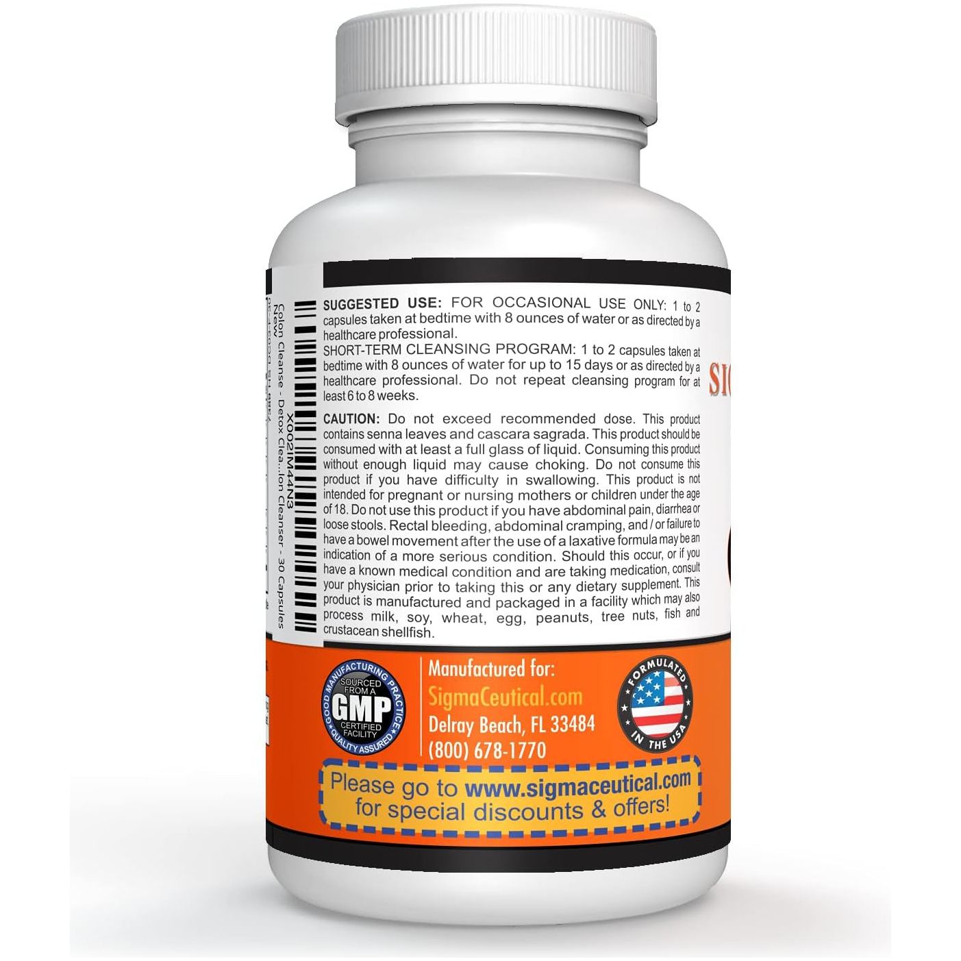 1 Day Colon Cleanse - Detox Cleanse - Bowel Cleanse & Laxative (30 Capsules)