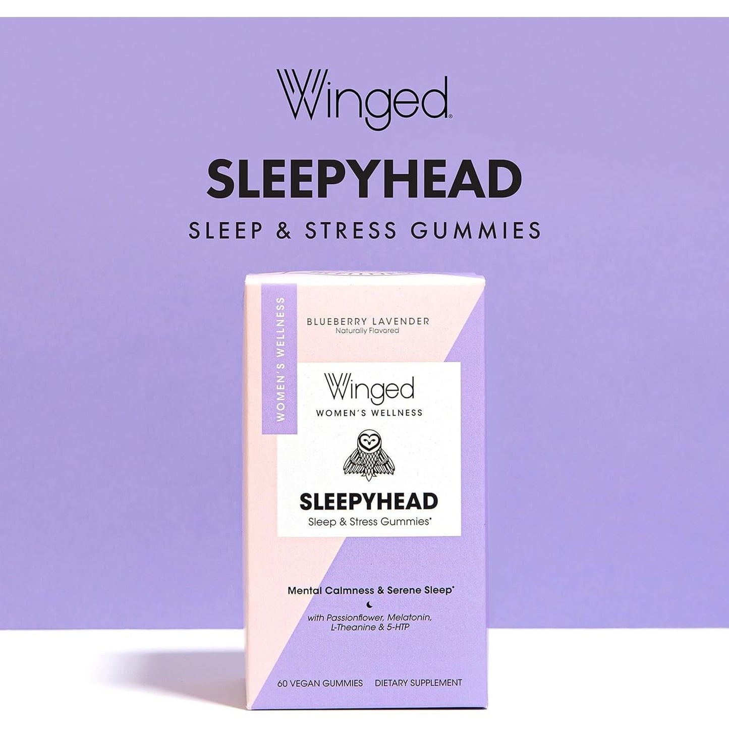 Winged Wellness Sleepyhead Natural Sleep Gummies for Women 30 Servings