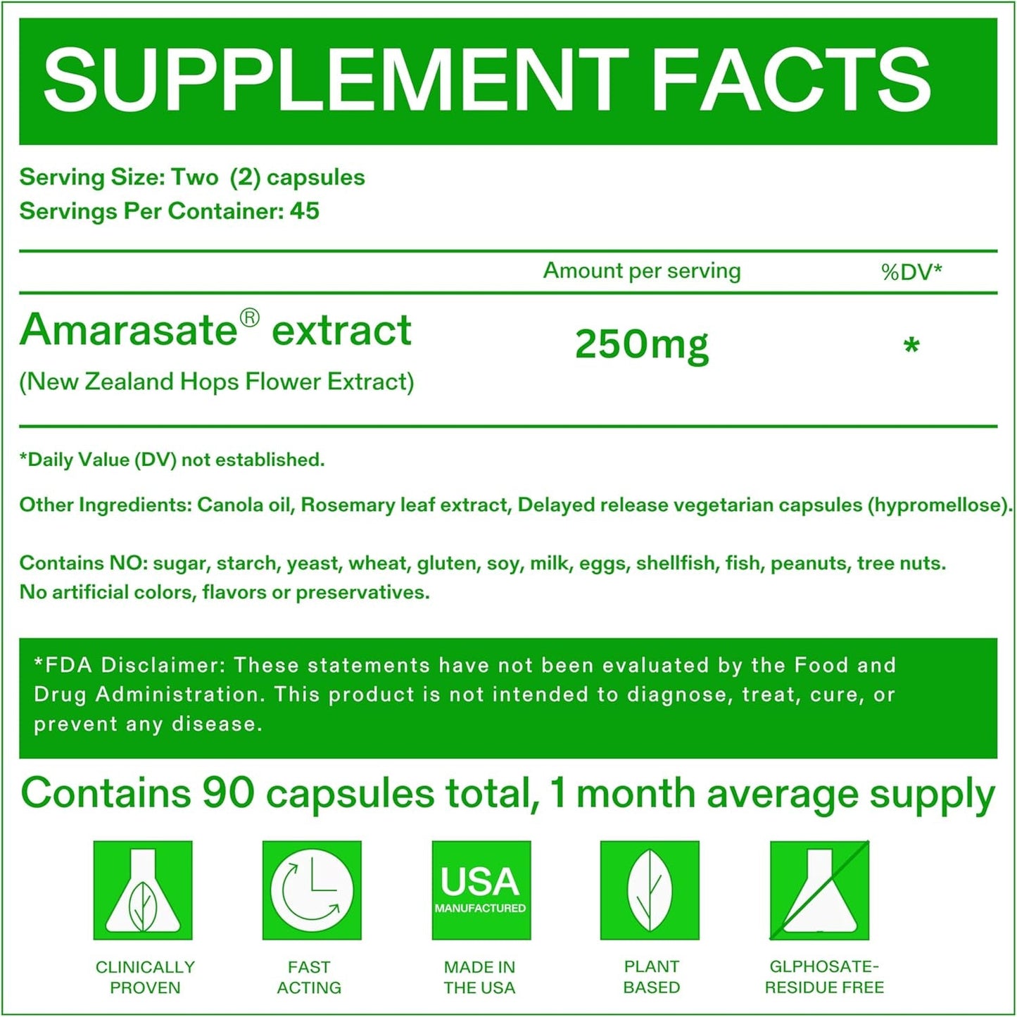 Calorie Control Supplement, 6X Natural GLP-1 Activator, 90 Count