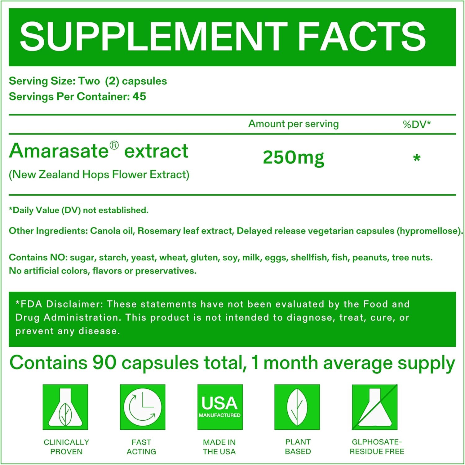 Calorie Control Supplement, 6X Natural GLP-1 Activator, 90 Count