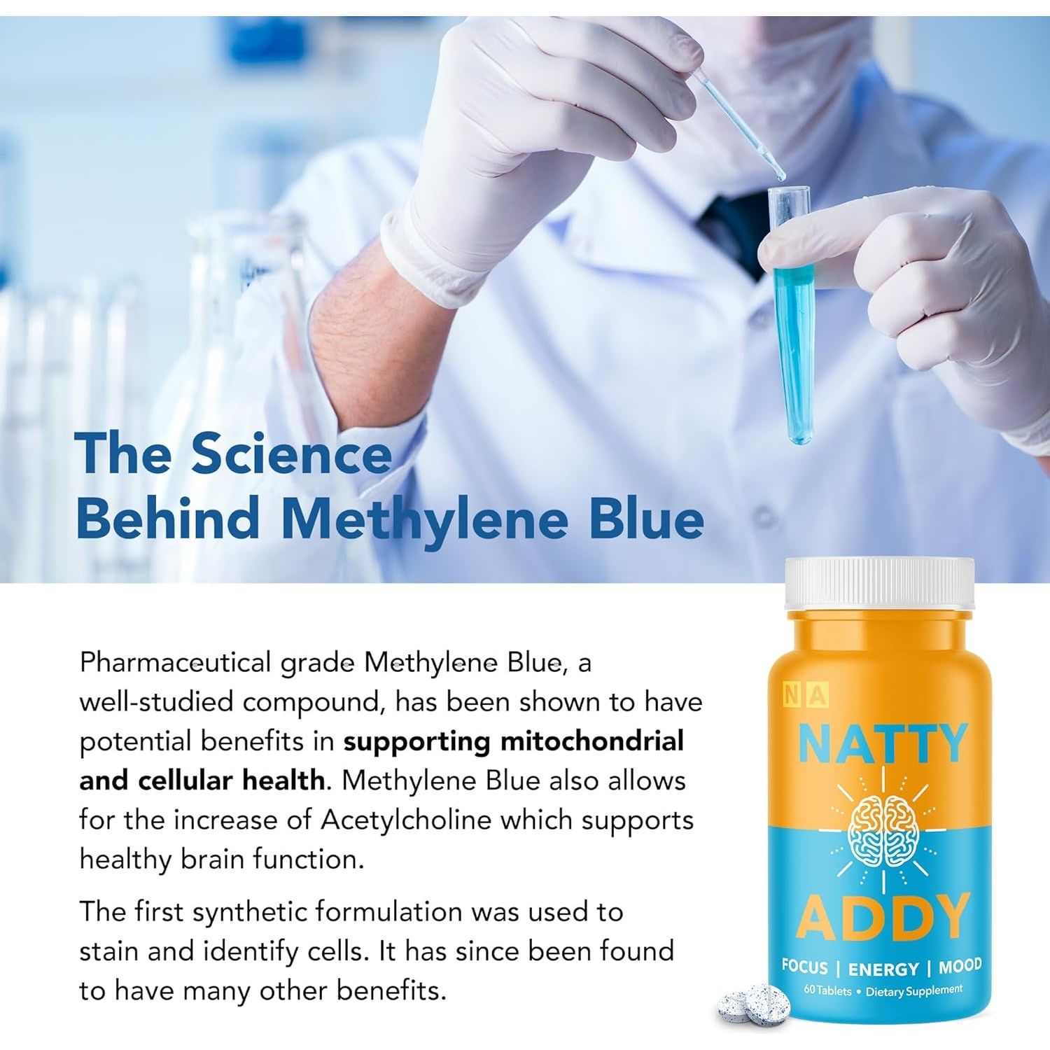 Maximum Strength Brain Support - Methylene Blue, Caffeine, and L-Theanine