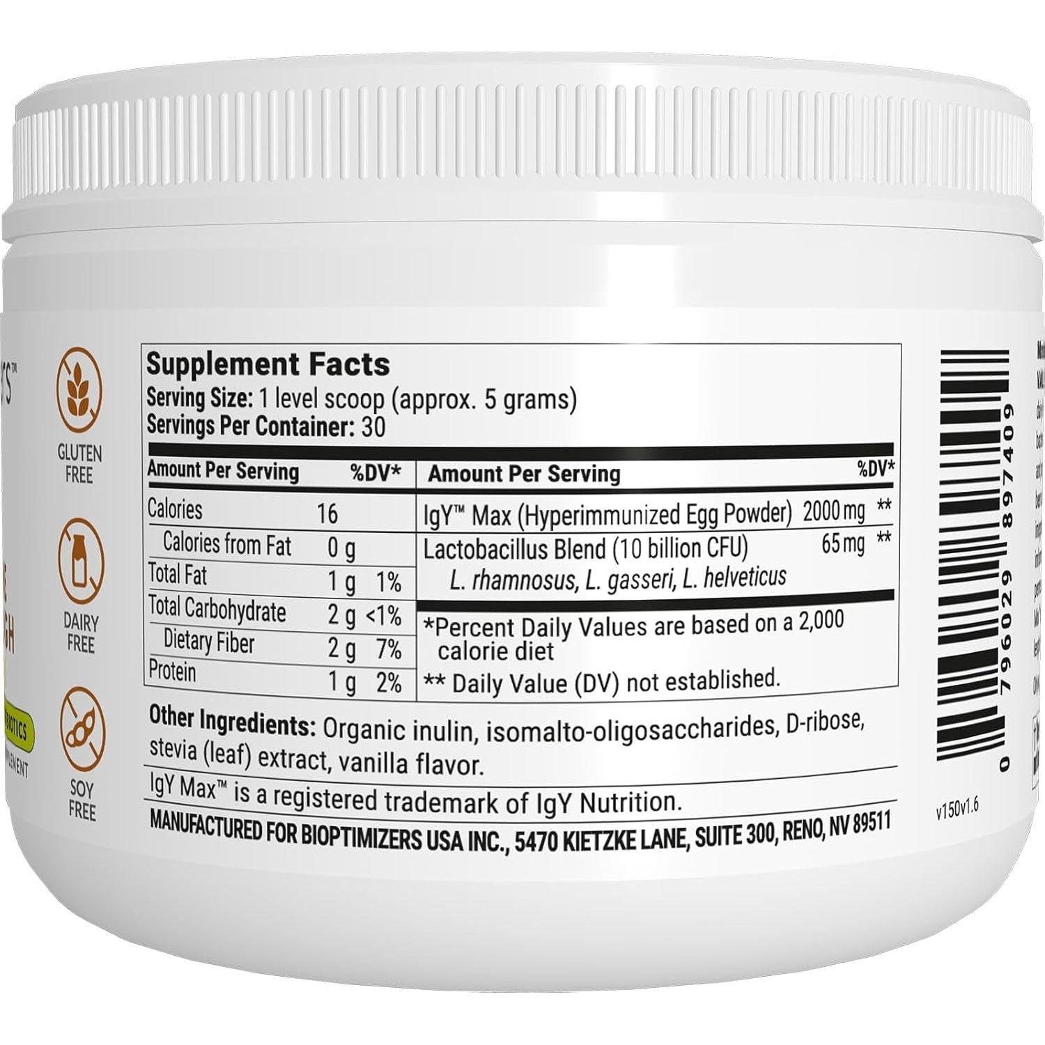 Microbiome Breakthrough Repair Powder - Gas & Bloating Relief - 30 Servings - 150G