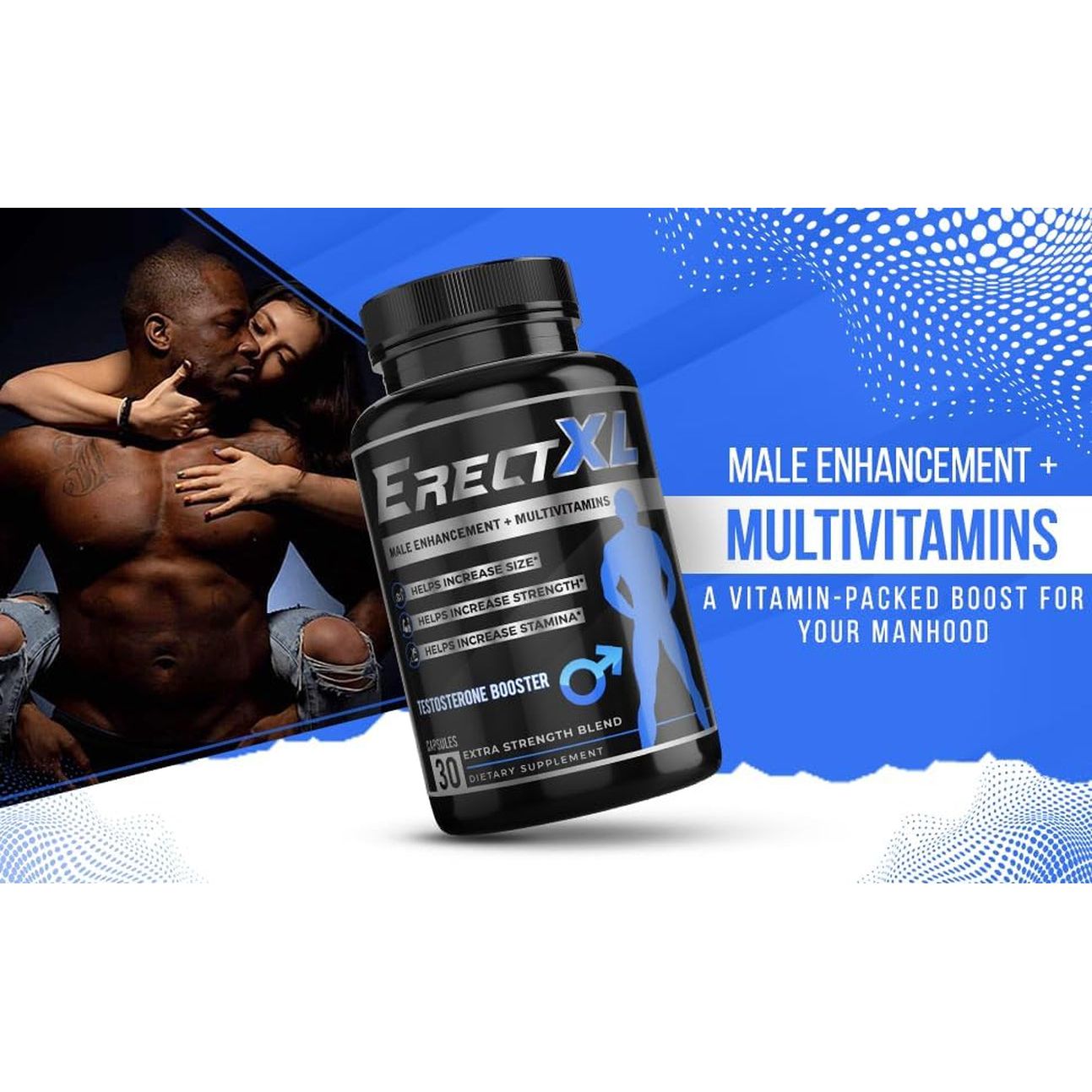 Erectxl Male Enhancement + MULTIVITAMIN - Increase Erection Size, Strength, Stamina