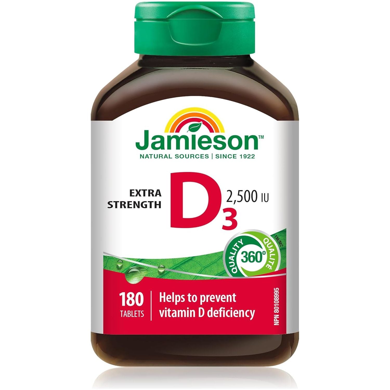 Jamieson Vitamin D 2500IU NEW 180 Tablets