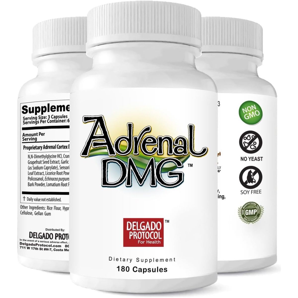 Adrenal DMG - Support Daytime Energy, Better Sleep, Immune System, Reduce Stress Levels, and Fatigue - 180 Capsules - Suppviv