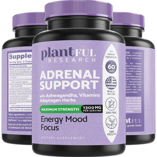 Adrenal Support & Cortisol Manager Supplement for Natural Energy, Fatigue And Mood Boost - Suppviv
