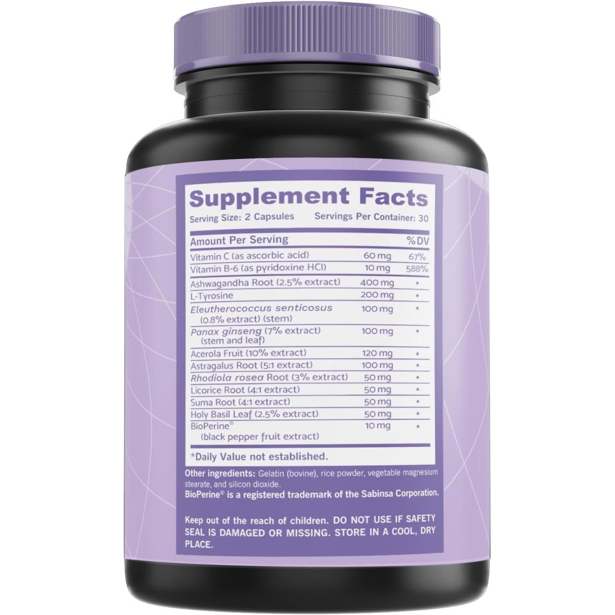 Adrenal Support & Cortisol Manager Supplement for Natural Energy, Fatigue And Mood Boost - Suppviv