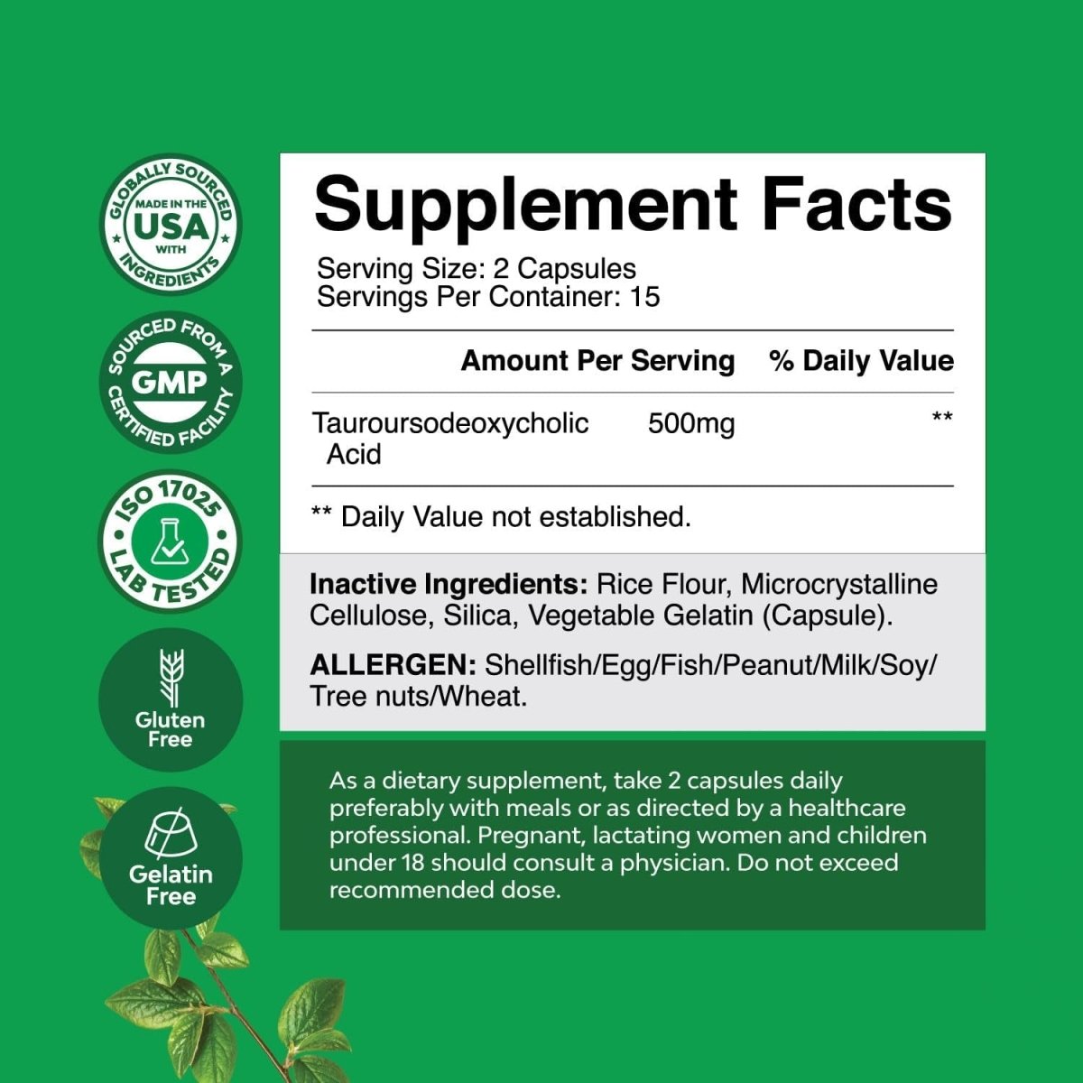 Advanced Bile Salt TUDCA Supplement for Gallbladder Kidney and Liver Support - Suppviv