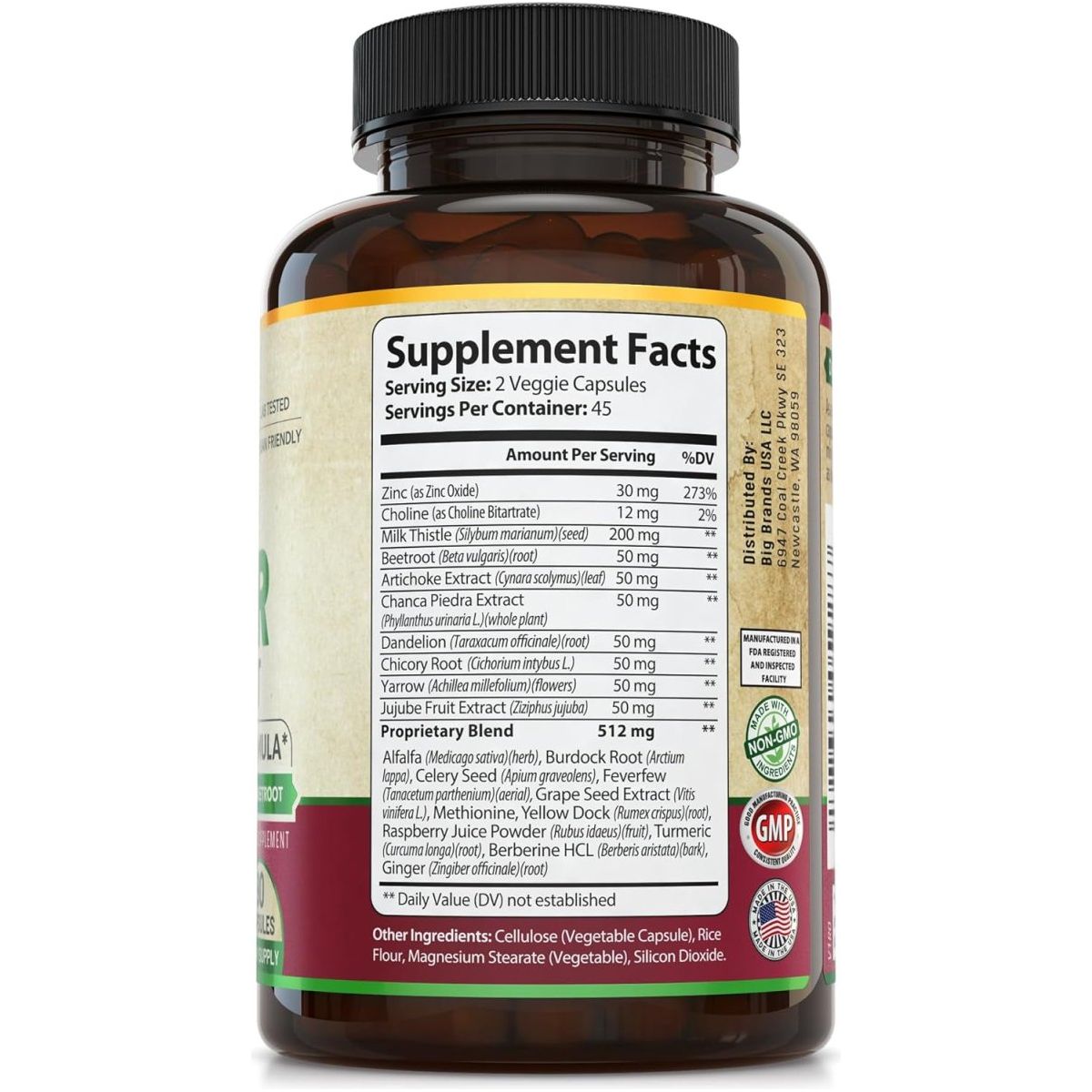 Advanced Liver Cleanse Detox & Repair Formula 90 Pills 512Mg - Suppviv