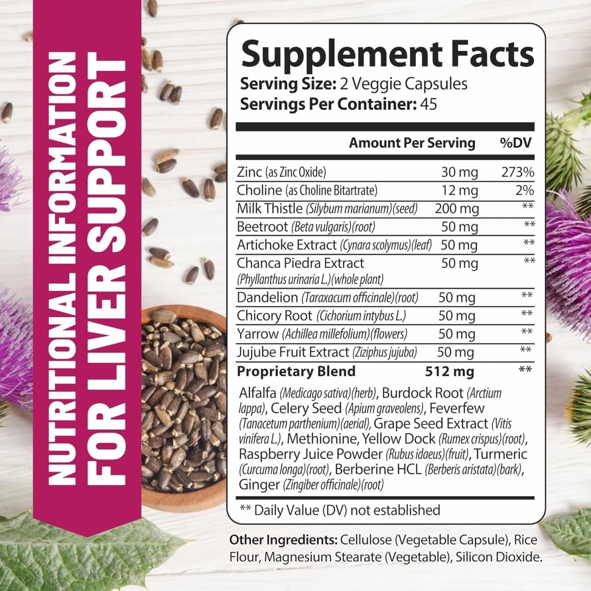 Advanced Liver Cleanse Detox & Repair Formula 90 Pills 512Mg - Suppviv