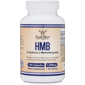Double Wood HMB Supplement, Third Party Tested, Non-Gmo, Gluten Free, 120 Capsules, 1000Mg per Serving