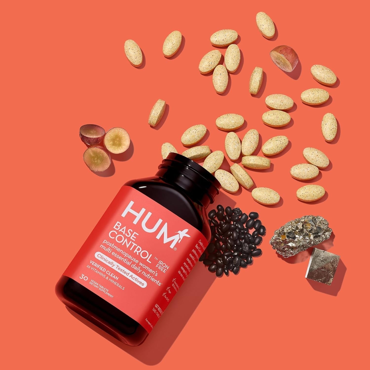 HUM Base Control -Iron Free,Daily Women'S Minerals to Support Postmenopausal (30-Count)