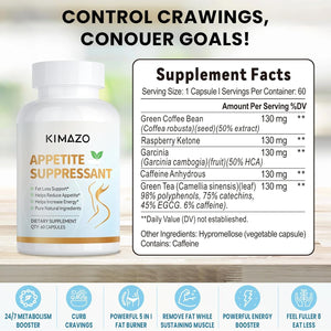 KIMAZO Appetite Suppressant Weight Loss Pills for Women - 60 Capsules