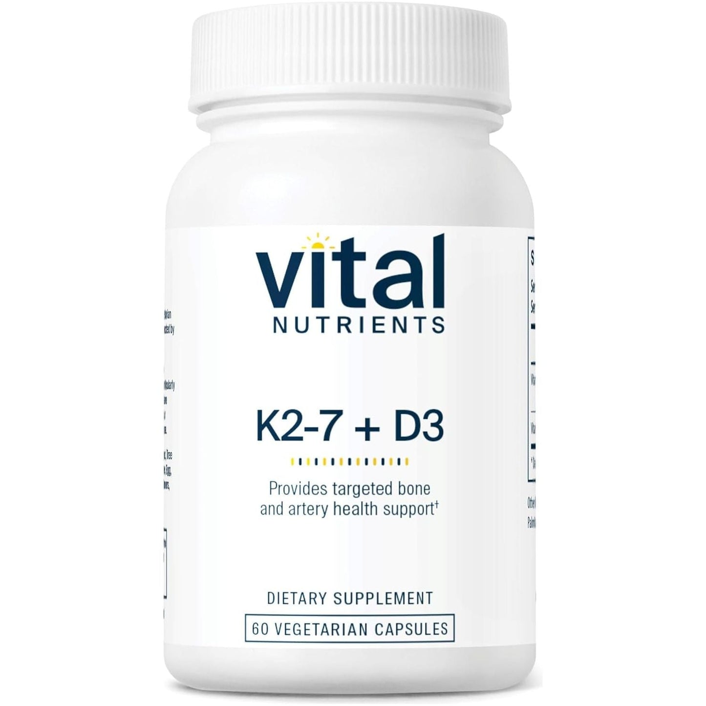 Vital Nutrients Vitamin D3 + K2 | 2000 IU  for Muscle & Bone Health 60 Capsules