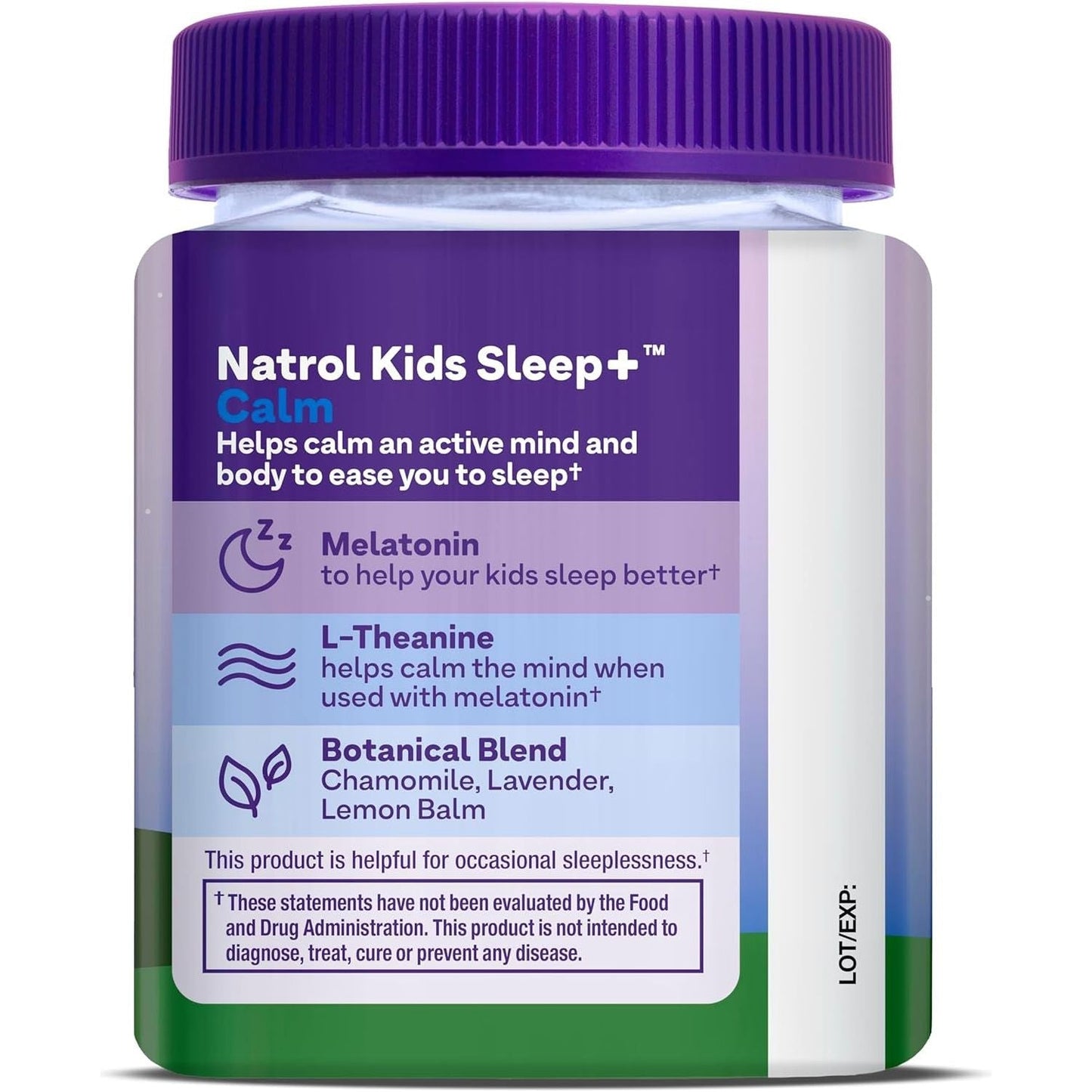 Natrol Kids Sleep+ Calm Melatonin and L-Theanine  60 Melatonin Gummies 60 Day Supply