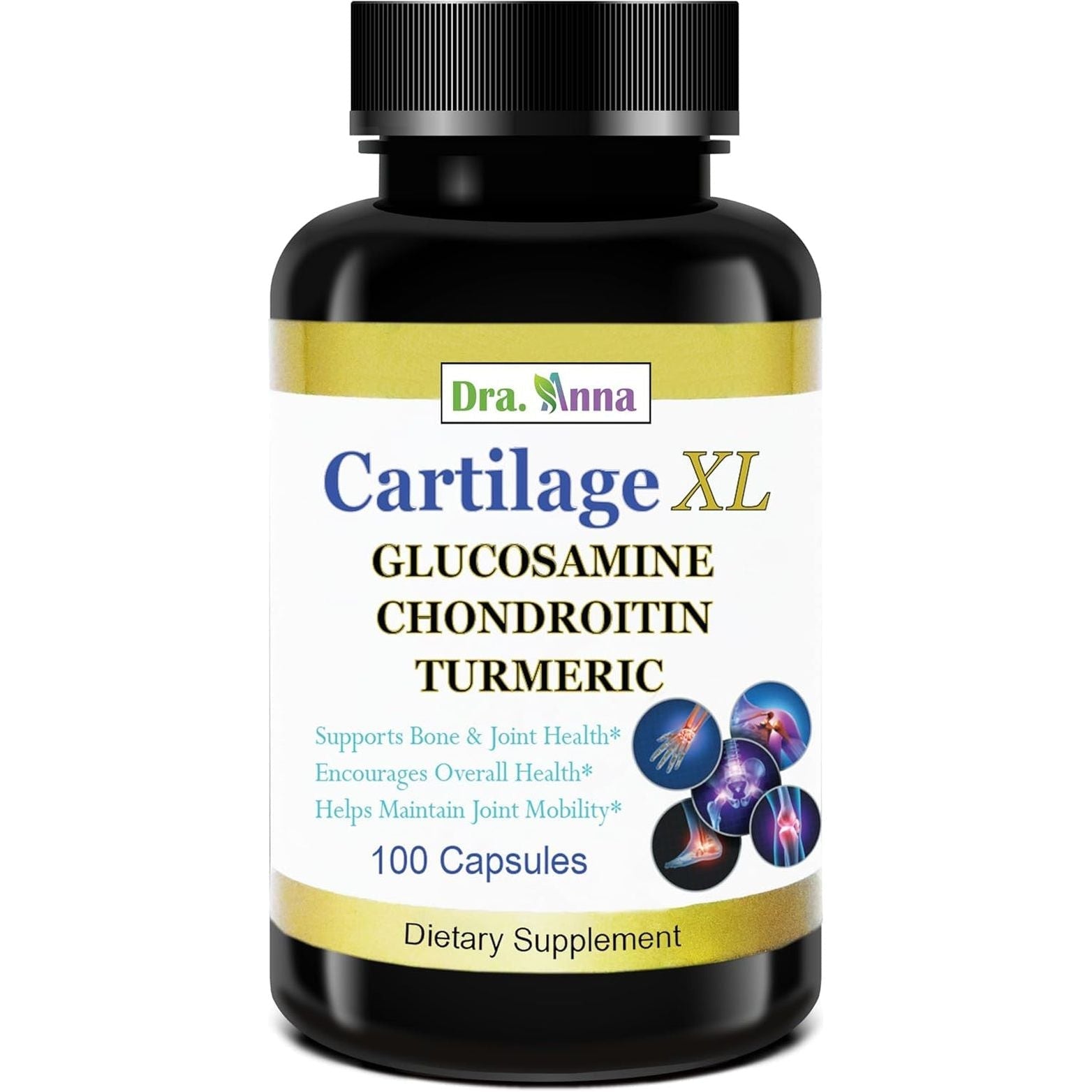 Cartilage XL plus Glucosamine, Chondroitin & Turmeric. Joint Support Supplement. Antioxidant Properties. 100 Capsules