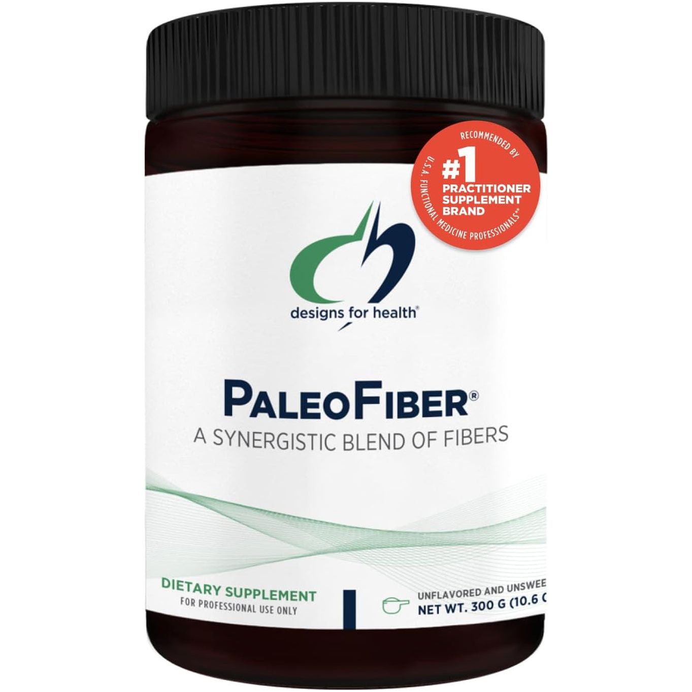 Designs for Health Paleofiber - 12 Digestive Fiber Blend Powder Supplement - Prebiotic Gut Support (60 Servings / 300G)