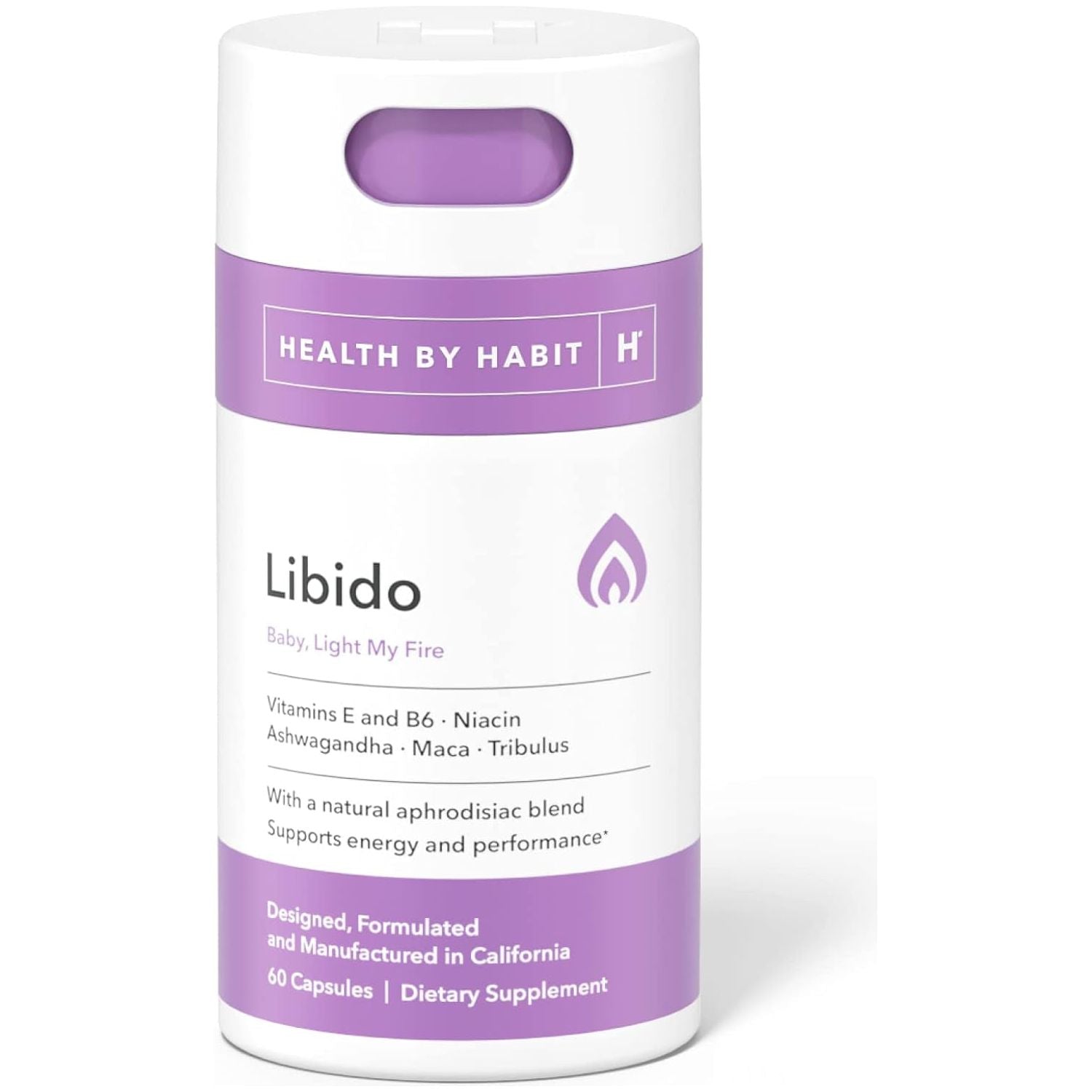 Health by Habit Libido Blend - Natural Aphrodisiac Blend with Maca, Ashwagandha (60 Capsules)