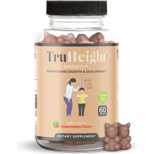 Truheight Growth Gummies (Watermelon) Natural Growth & Development Supplement for Kids & Teens - Ages 5+