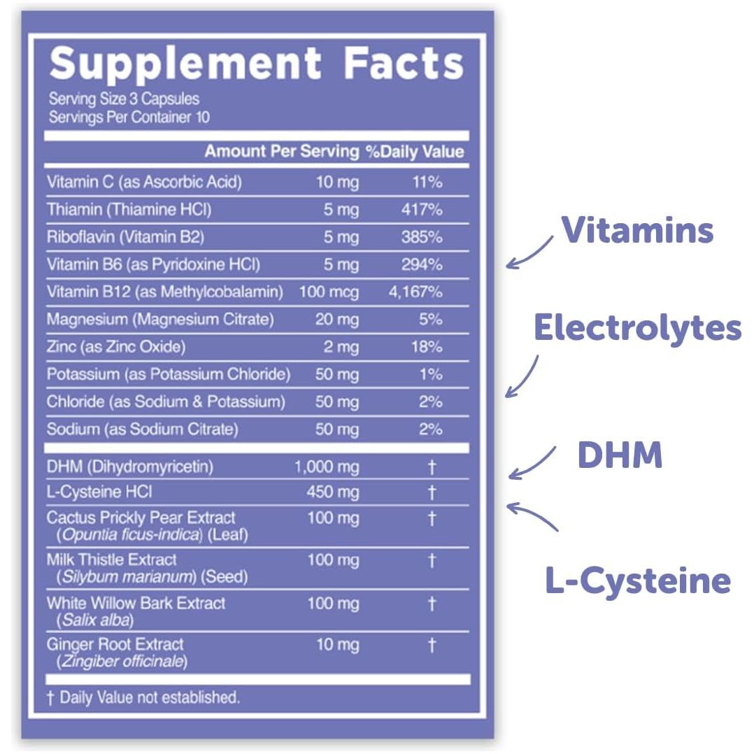 Blowfish Wingman | Feel Better after Drinking with DHM, L-Cysteine, & Electrolytes | Pre-Alcohol Liver Support & Hydration