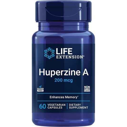 Life Extension Huperzine A, Memory Health, Cognitive Health, Chinese Club Moss Extract 60 Capsules