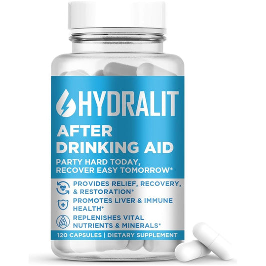 After Drinking Aid Supplement Pre Game Party Pills Electrolytes Hydration 120 Capsules - Suppviv