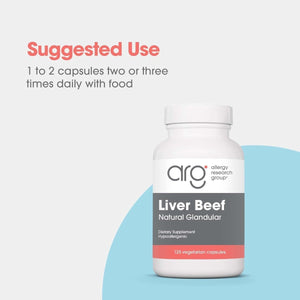 Allergy Research Group Beef Liver Supplement - 1000Mg,125 Count - Suppviv