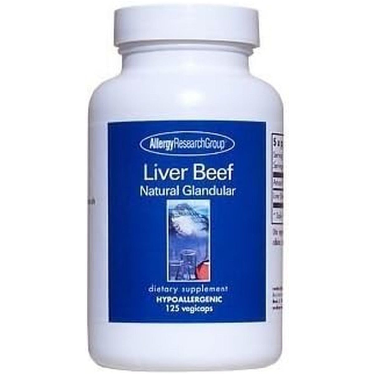 Allergy Research Group Liver Beef Natural Glandular 125 Veg Caps - Suppviv