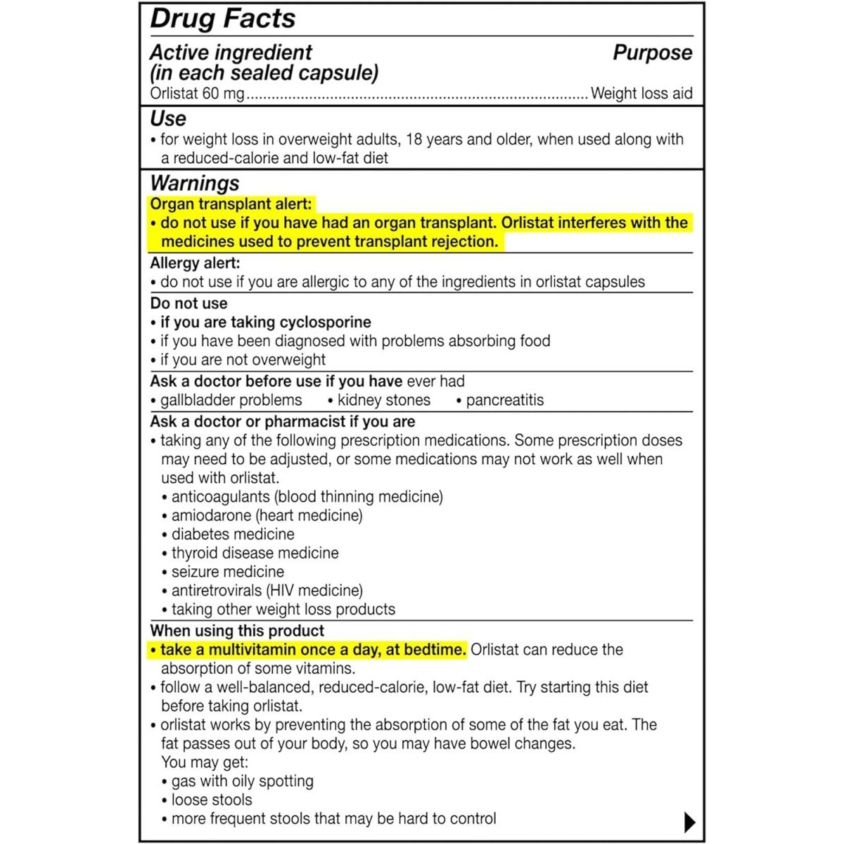 Alli Diet Weight Loss Supplement Pills, Orlistat 60Mg Capsules, 170 Count - Suppviv