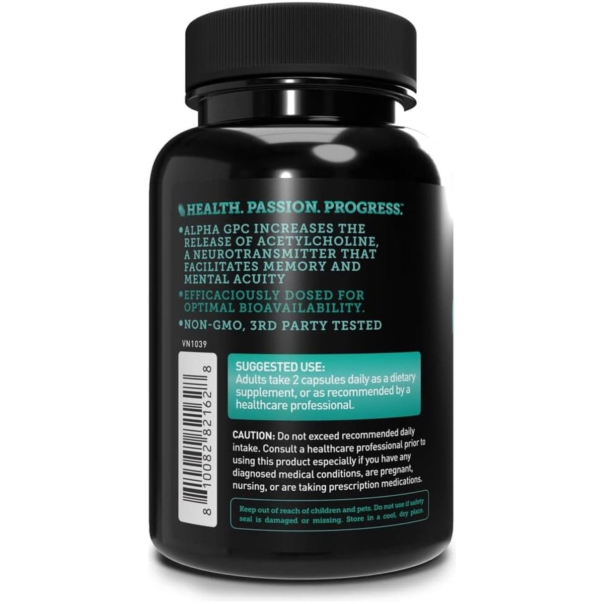 Alpha GPC 500Mg Capsules | 80 Count | Supports Healthy Cognitive Function - Suppviv