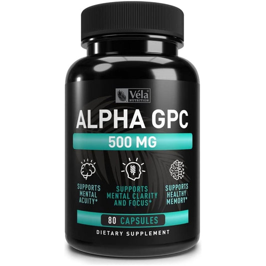 Alpha GPC 500Mg Capsules | 80 Count | Supports Healthy Cognitive Function - Suppviv