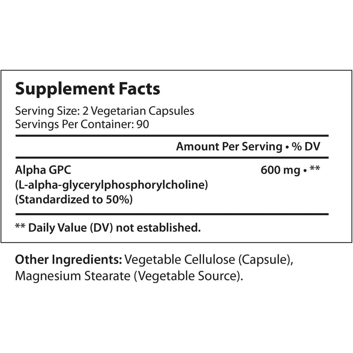Alpha GPC Choline Supplement 300Mg - 180 Vegetarian Capsules| Cognitive Enhancer Nootropic - Suppviv