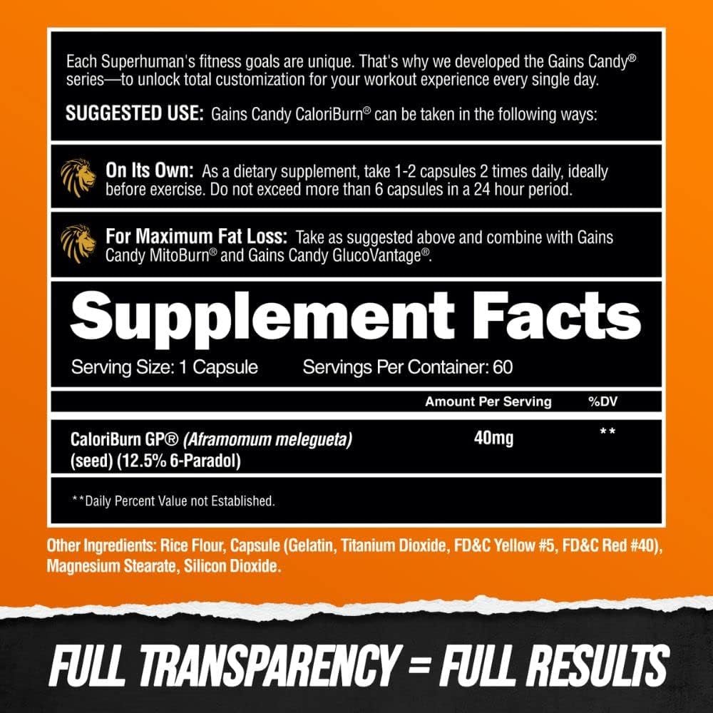 ALPHA LION Gains Candy, Pills That Support Weight Loss, Energy Supplements, 100% Natural Extract,60 Capsules - Suppviv