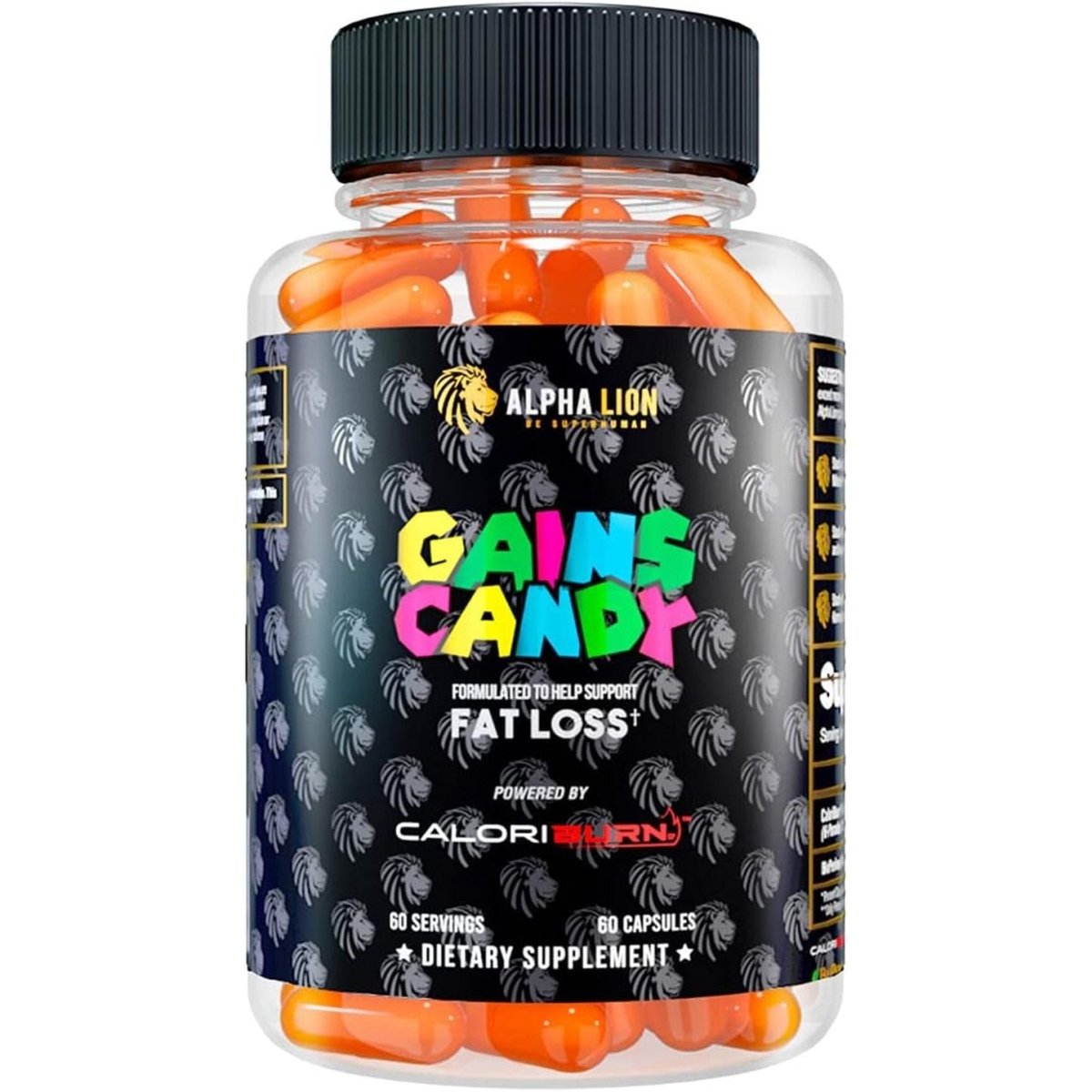 ALPHA LION Gains Candy, Pills That Support Weight Loss, Energy Supplements, 100% Natural Extract,60 Capsules - Suppviv