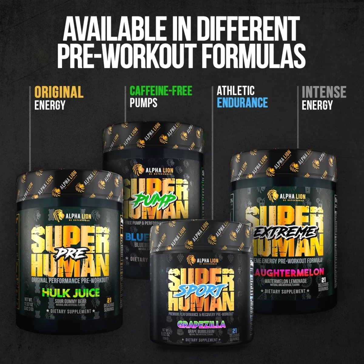 ALPHA LION Superhuman Burn 2 - In - 1 Metabolism Booster Pre Workout (21 Servings, Sweet Black Cherry Flavor) - Suppviv