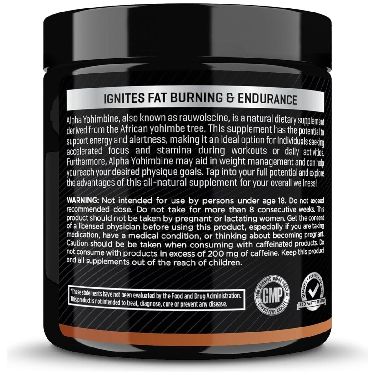 Alpha Yohimbine – Yohimbe Bark Fat Burner, Weight Loss Pills That Work Fast - 60 Capsules by RAW Synergies - Suppviv