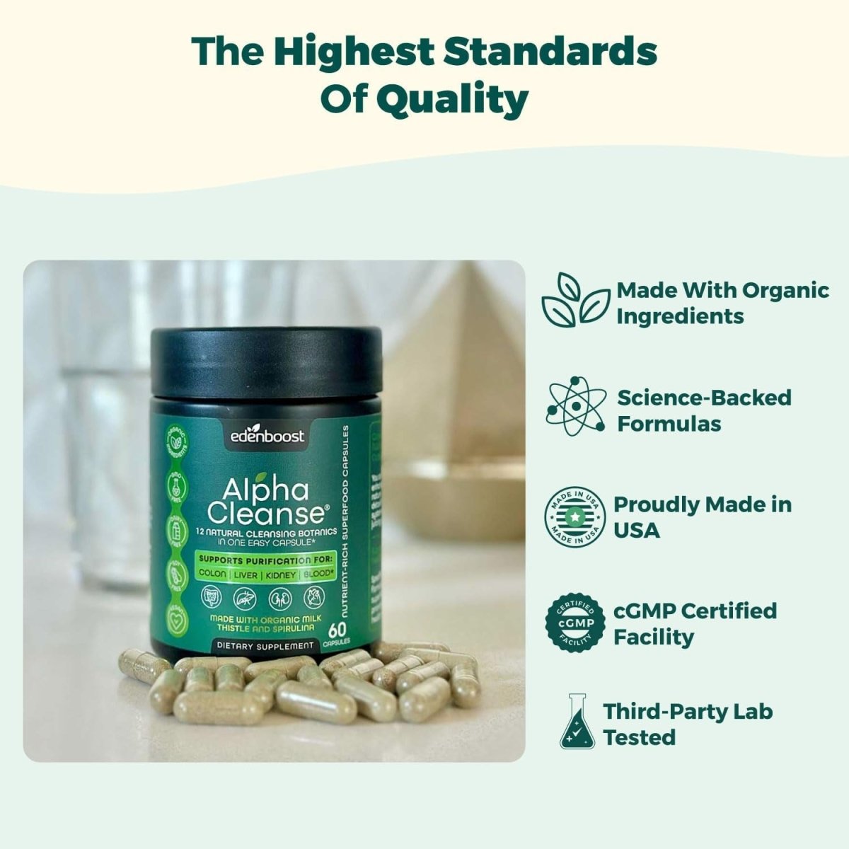 Alphacleanse | Liver Health and Detox Blend Formulated for Detox Support, Liver, Digestive Health. - Suppviv