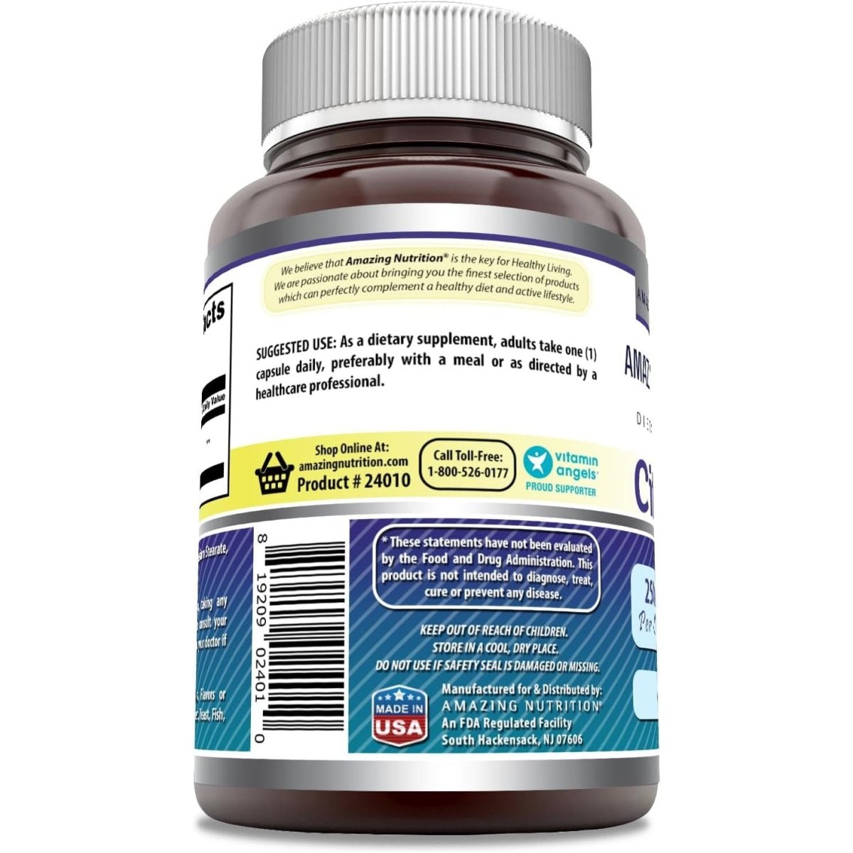 Amazing Formulas Citicoline 250 Mg | Capsules Supplement | Non - Gmo | Gluten Free | Made in USA (60 Count) - Suppviv