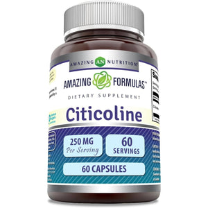 Amazing Formulas Citicoline 250 Mg | Capsules Supplement | Non - Gmo | Gluten Free | Made in USA (60 Count) - Suppviv