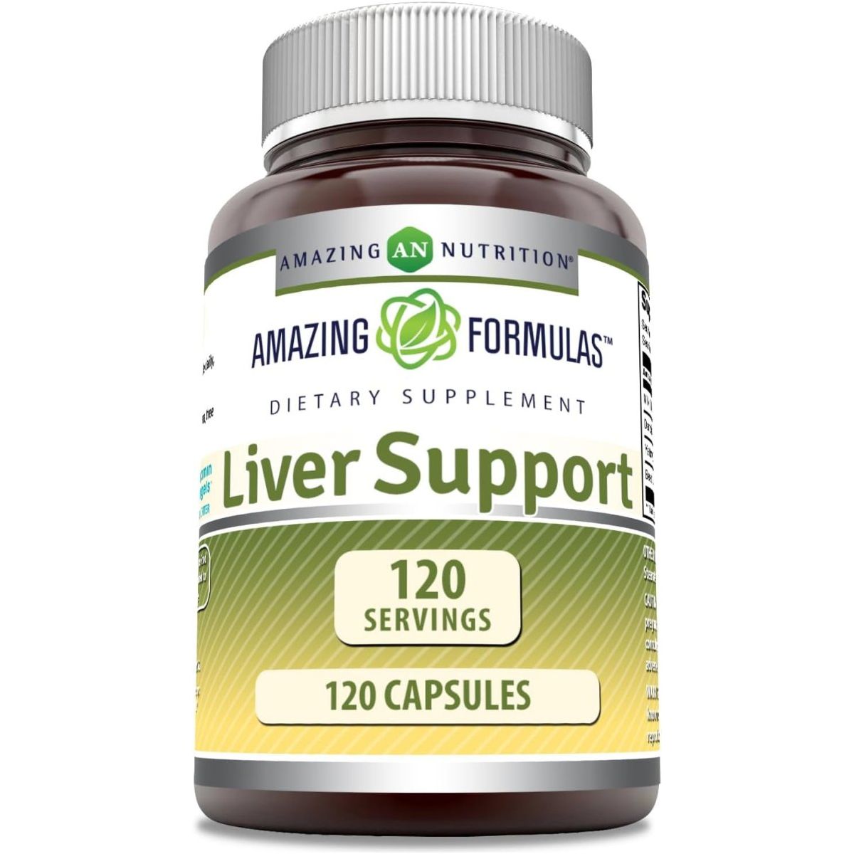 Amazing Formulas Liver Support 120 Capsules Supplement | Natural Herbal Formula | - Suppviv