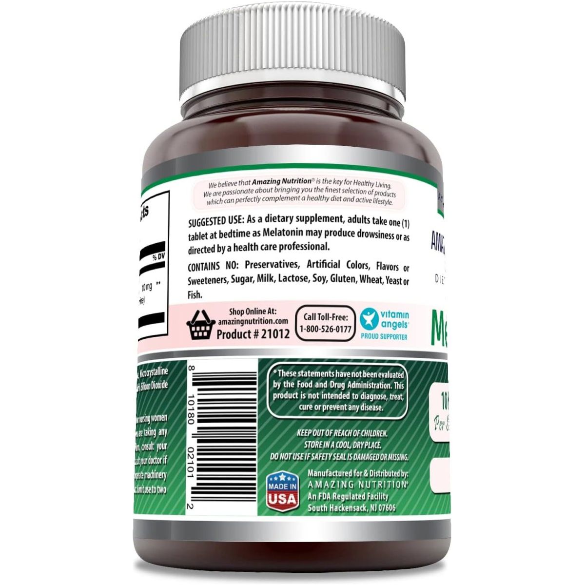 Amazing Formulas Melatonin Supplement | 10 Mg | 120 Tablets - Suppviv