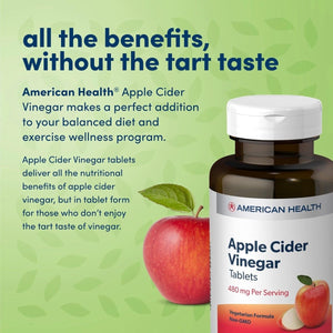 American Health Apple Cider Vinegar - 200 Tablets 1 PACK - Suppviv