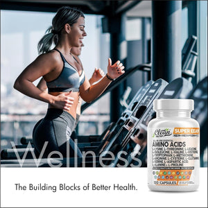 Amino Acids Supplement L - Lysine, L - Threonine, L - Leucine, Isoleucine, Valine, L - Histidine, L - Tryptophan, L - Methionine, L - Arginine, L - Cysteine, L - Glutamine, L - Serine, Aspartic Acid, Alanine, L - Proline - Suppviv