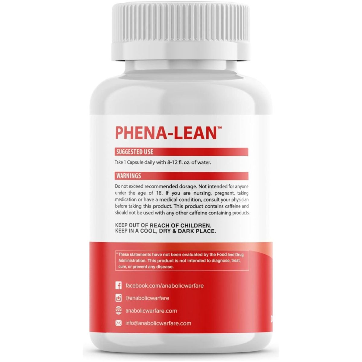 Anabolic Warfare Phena - Lean Premier Supplement from Thermogenic Body Composition Supplement 60 Capsules. - Suppviv