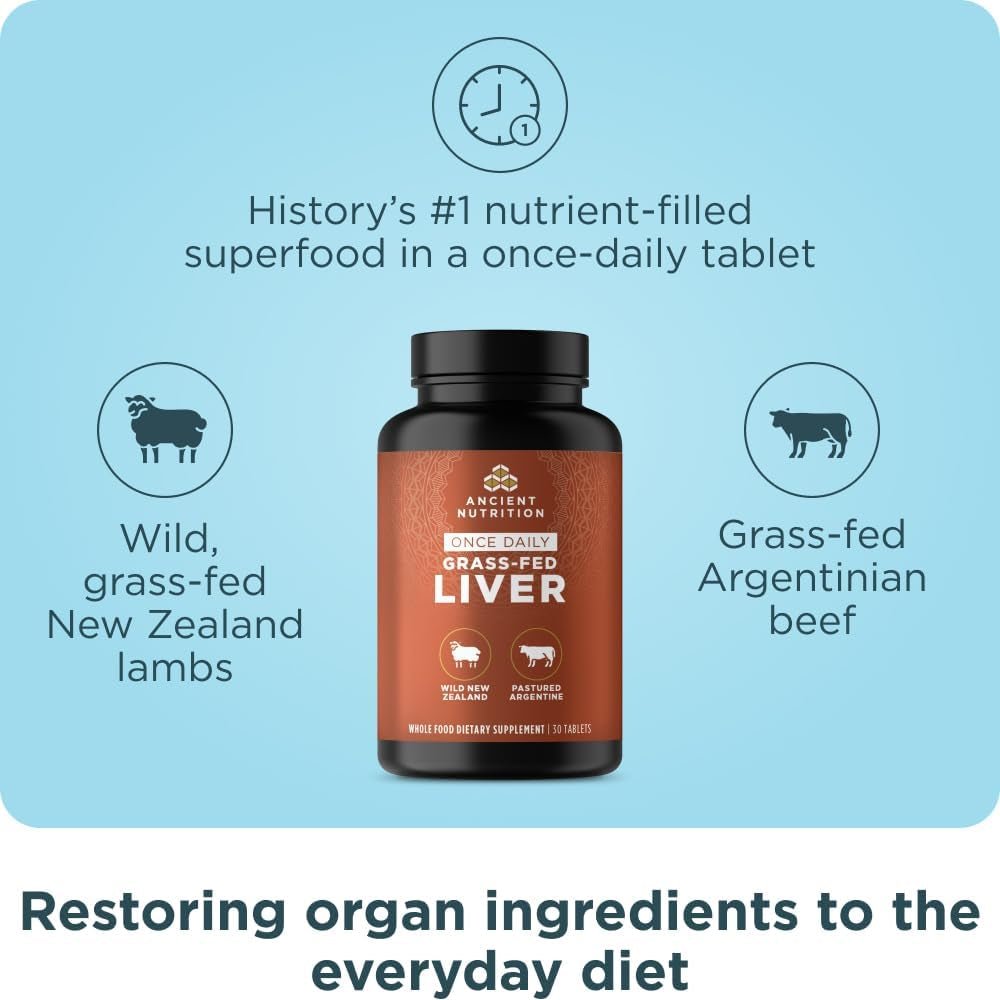 Ancient Nutrition Organ Supplements, Supports Healthy Blood, Gut, and Liver, 30 Ct - Suppviv