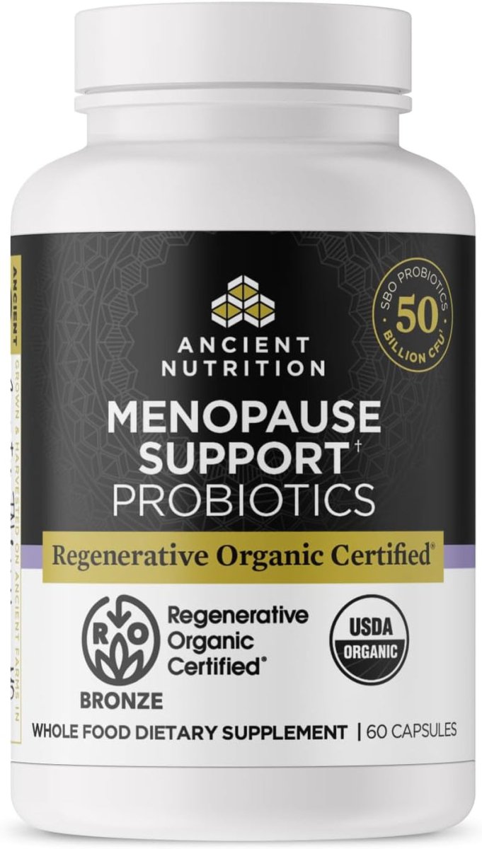 Ancient Nutrition Regenerative Organic Certified Probiotics for Menopause Support (60 Count) - Suppviv