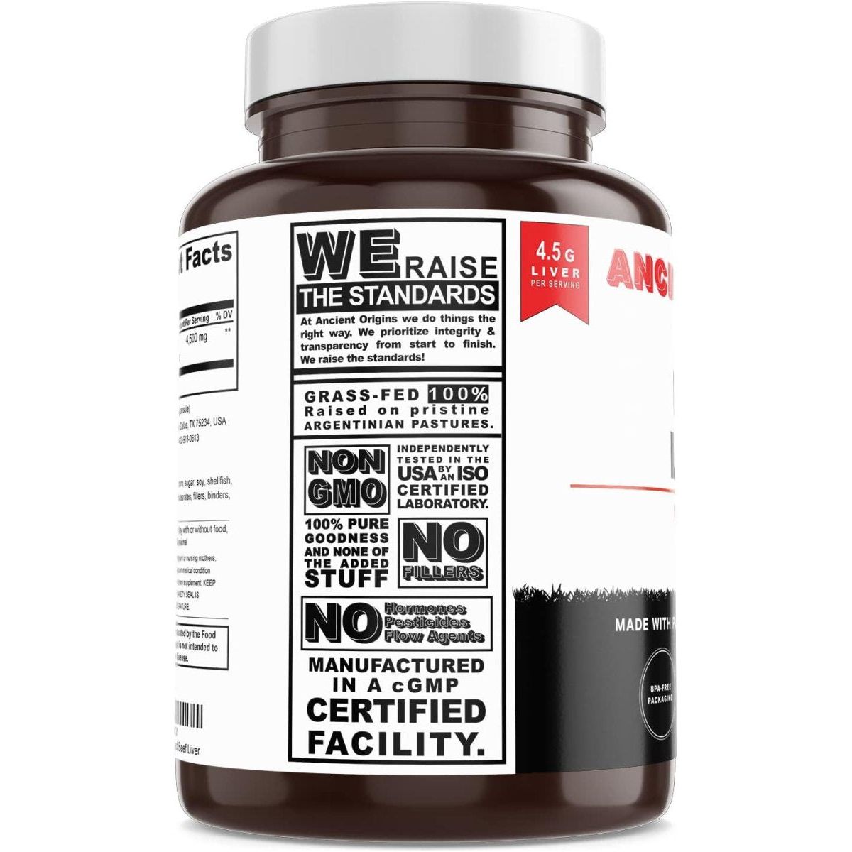 Ancient Origins Grass Fed Beef Liver Capsules (360 Capsules) - Suppviv