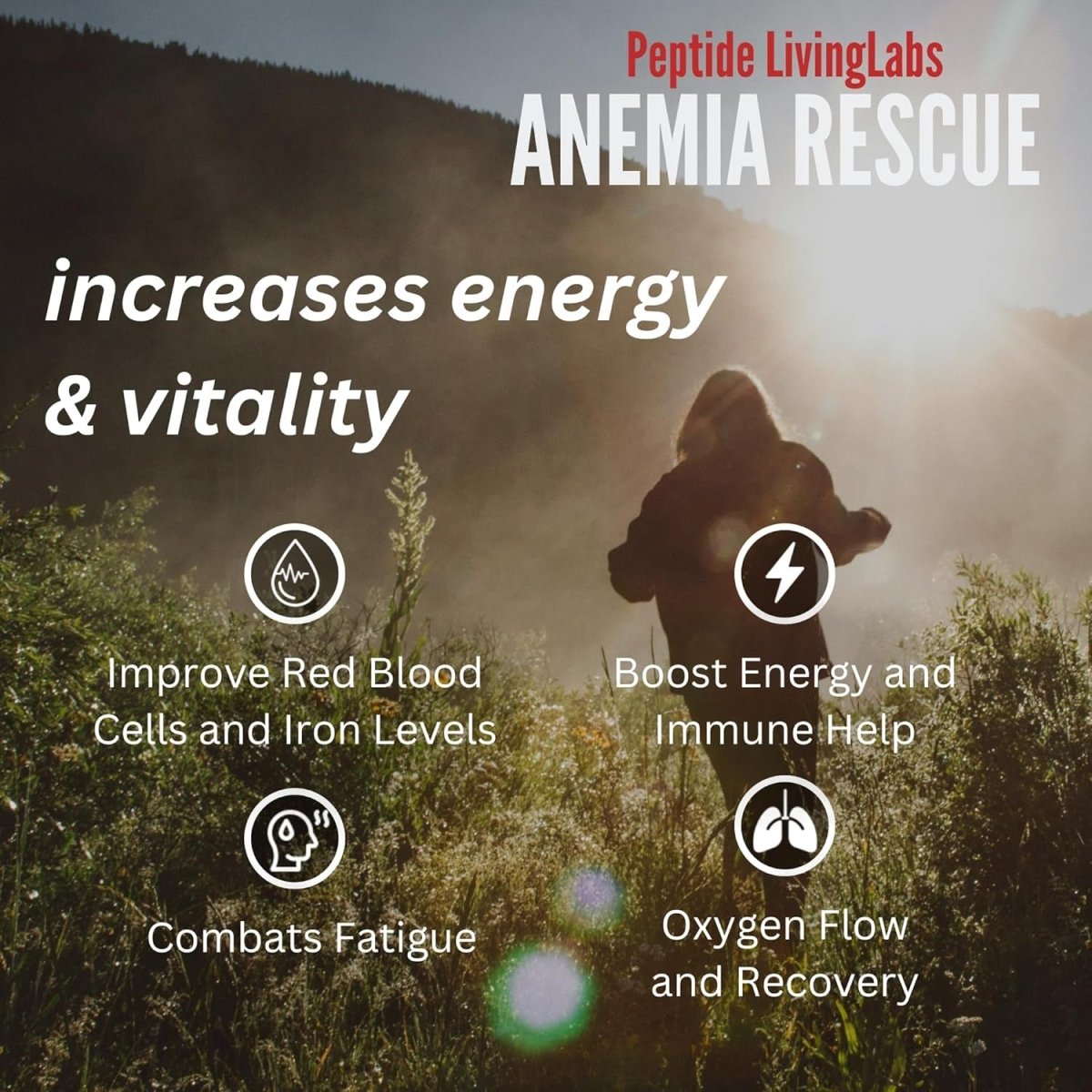 Anemia Rescue - Grass Fed Beef Liver and Peptides, Blood Building & Energy Support Supplement 1 PACK - Suppviv