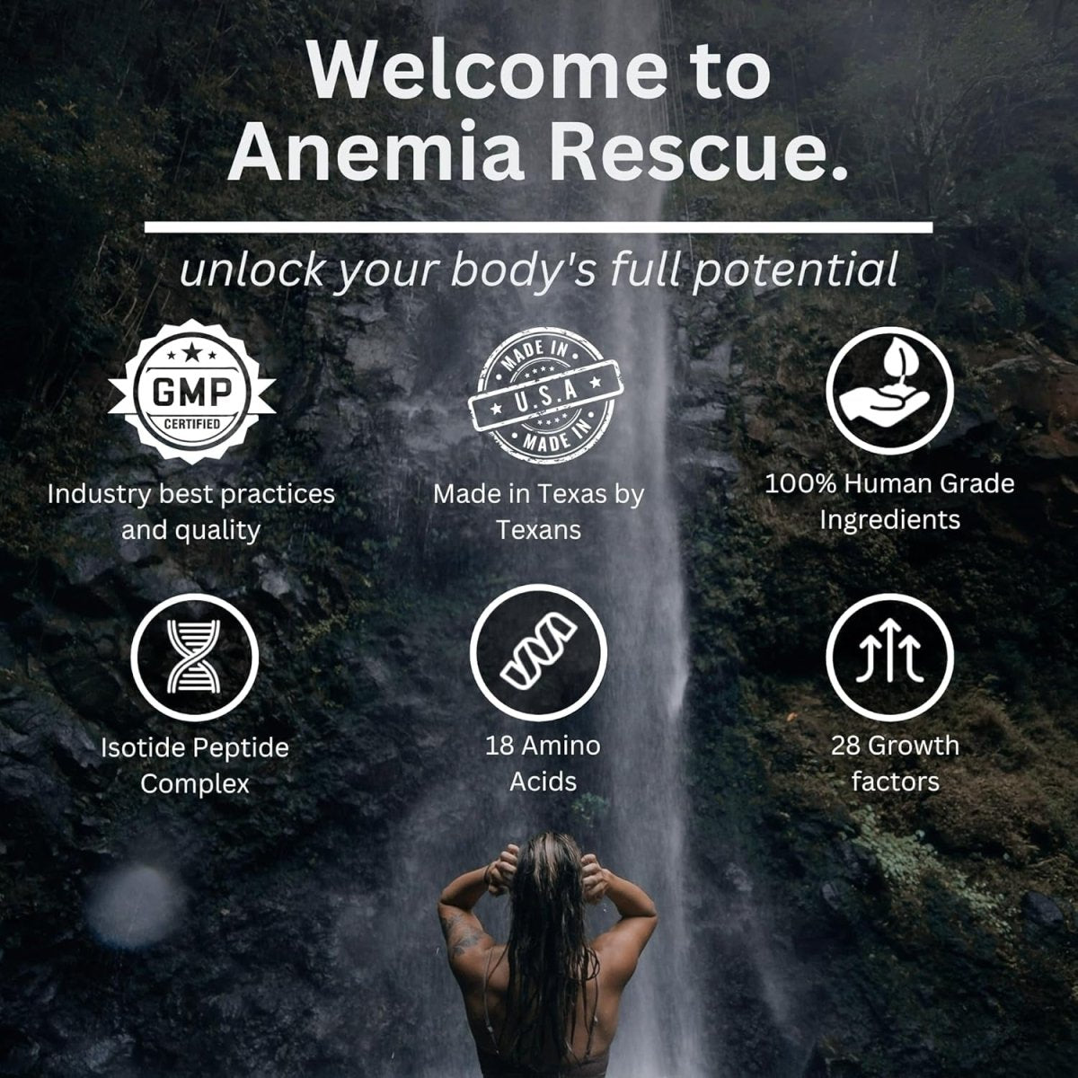 Anemia Rescue - Grass Fed Beef Liver and Peptides, Blood Building & Energy Support Supplement 1 PACK - Suppviv